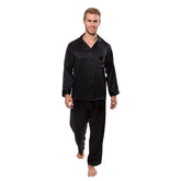 Silk Pajamas for Men 22 Momme Long Sleeve Lounge Soft Comfortable 100% Real Silk Pajamas Set - DIANASILK
